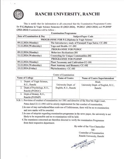 Examination center for P.G. Diploma Sem-II.jpeg